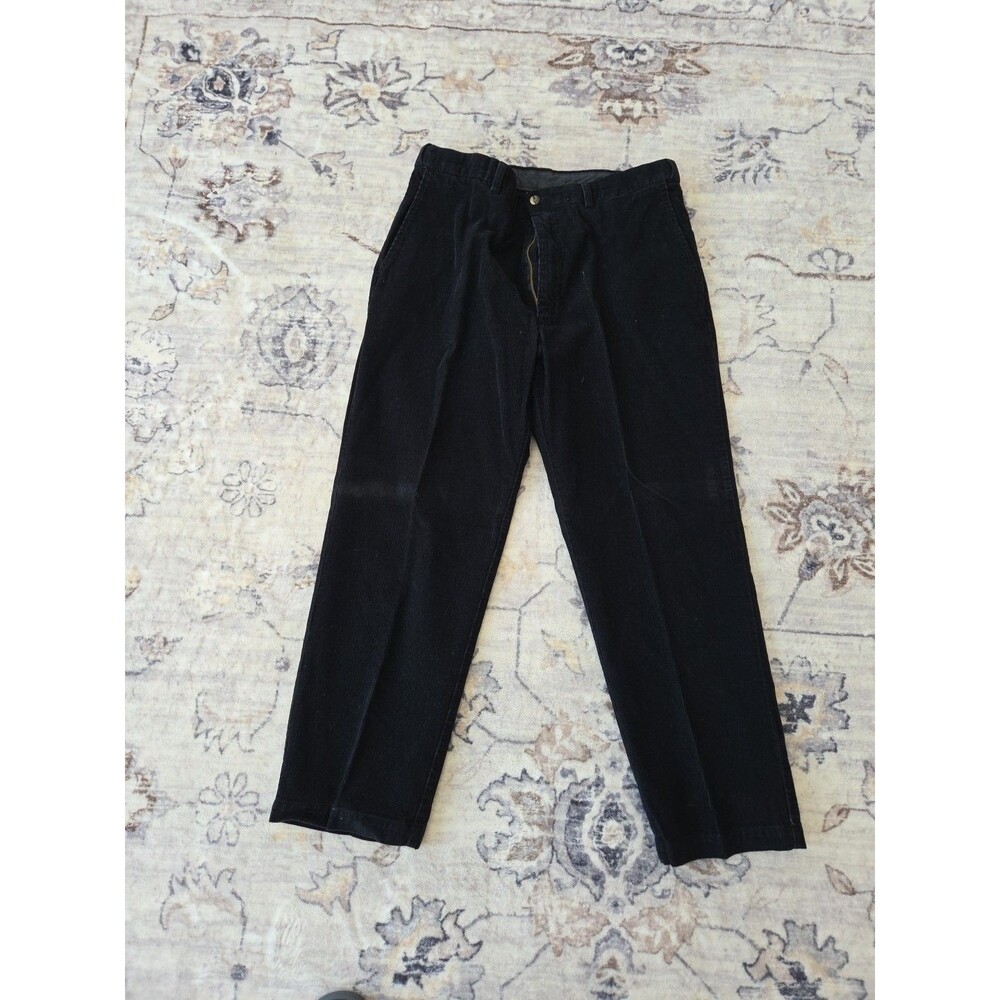 #233 Haggar select no iron cotton men's pants 38x29 Black